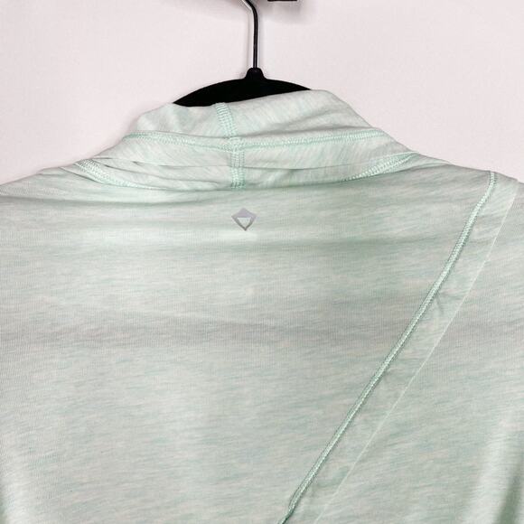Ivivva by Lululemon Girls 6 Light Green Fours a Charm Wrap Top Pima Cotton Drape - Picture 5 of 11